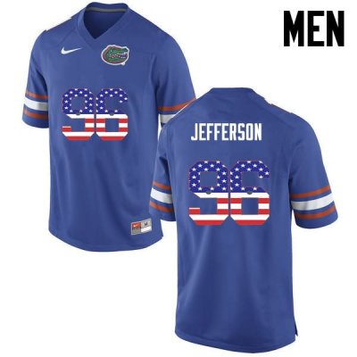 Men's Florida Gators #96 Cece Jefferson NCAA Nike Blue USA Flag Fashion Authentic Stitched College Football Jersey ZHK2062IV